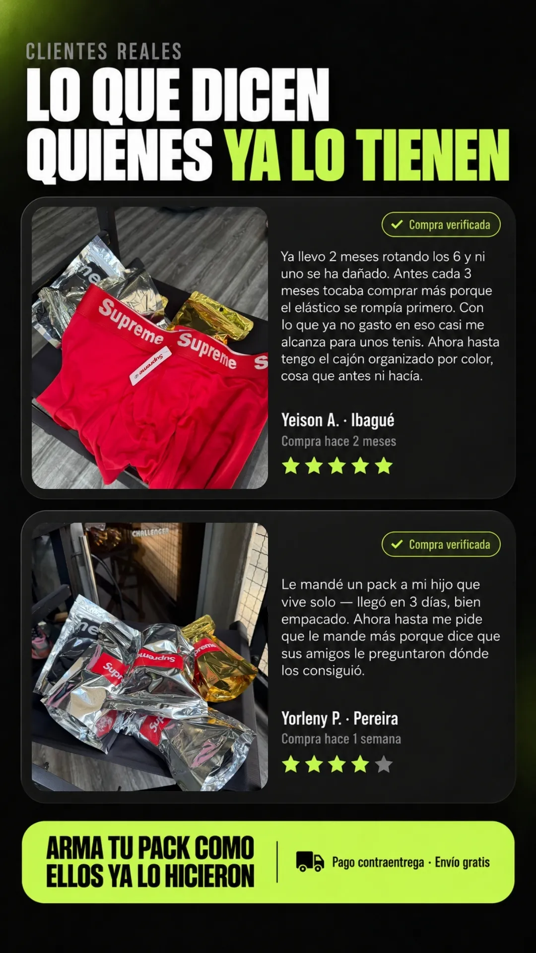 Testimonios verificados de clientes.